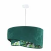Hot Maco Design Suspension Vivien, vert avec imprimé floral allover