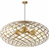 Outlet Lucide Suspension Wolfram, abat-jour ovale, 100 cm, dorée