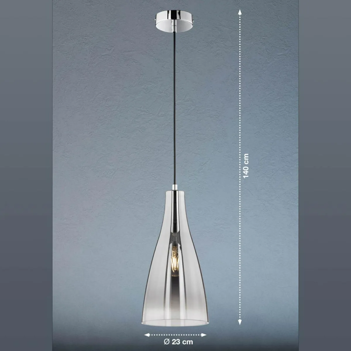 suspension_zeal_chrommiroirclair___cm_0.webp Shop FISCHER & HONSEL Suspension Zeal, chromé/miroir/clair, Ø 23 cm