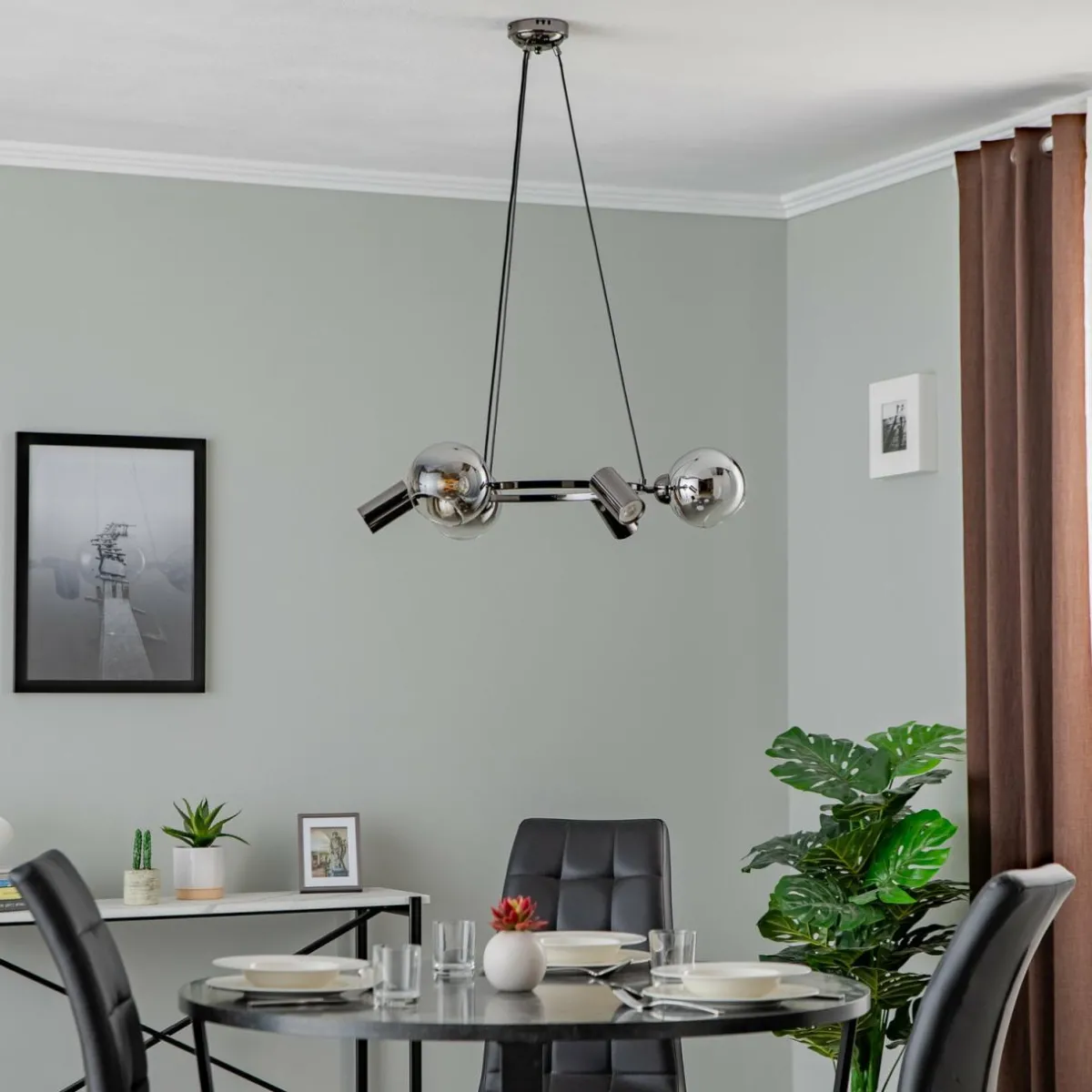 suspension_zerde___cm_noirechrome_lampes_0.webp Outlet Lucea Suspension Zerde 3+3 Ø 67cm noire-chromée 6 lampes