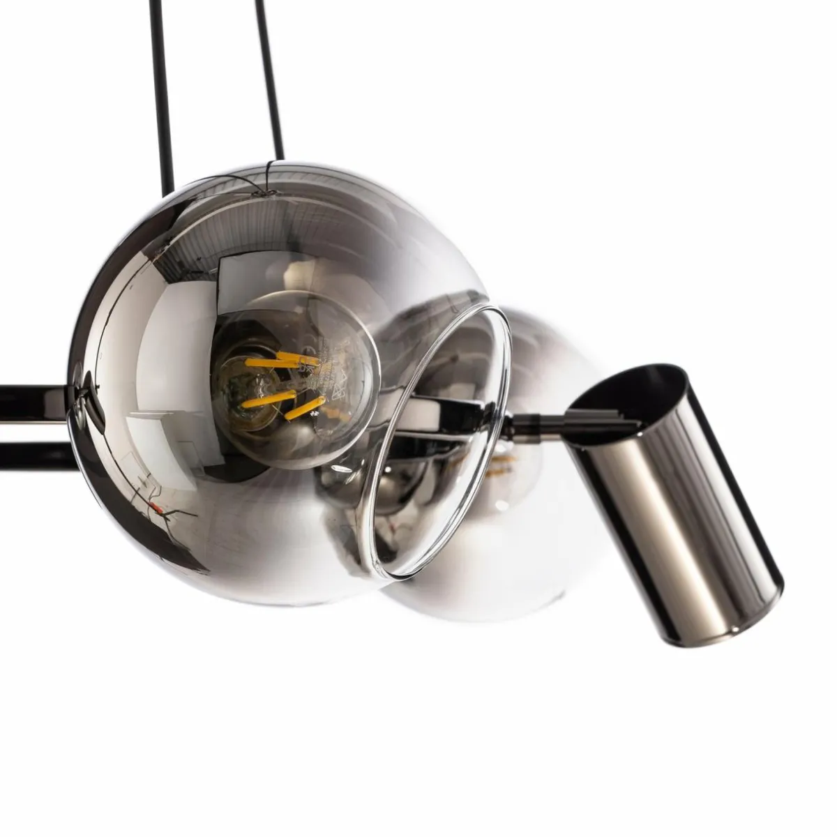 suspension_zerde___cm_noirechrome_lampes_3.webp Outlet Lucea Suspension Zerde 3+3 Ø 67cm noire-chromée 6 lampes