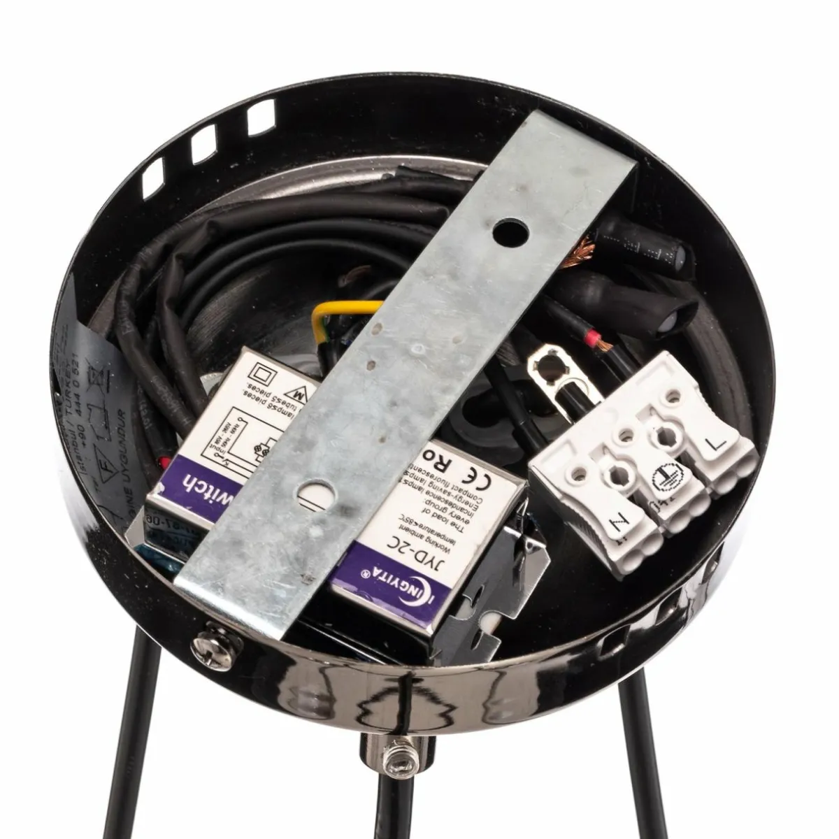 suspension_zerde___cm_noirechrome_lampes_6.webp Outlet Lucea Suspension Zerde 3+3 Ø 67cm noire-chromée 6 lampes