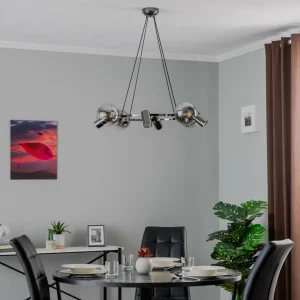 Cheap Lucea Suspension Zerde 4+4 Ø82 cm noire-chromée 8 lampes