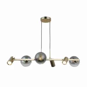 Cheap Lucea Suspension Zerde 3+3, dorée, à 6 lampes