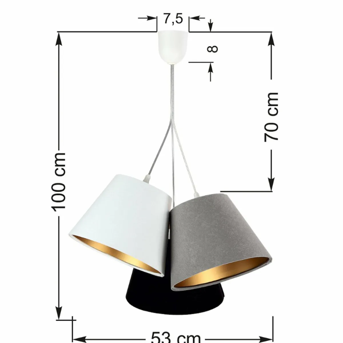 suspension_zsofia___lampes_blancgrisnoiror_1.webp New Maco Design Suspension Zsofia à 3 lampes blanc/gris/noir/or
