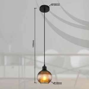 Sale Globo Suspension Zumba, pétrole, Ø 15 cm, verre