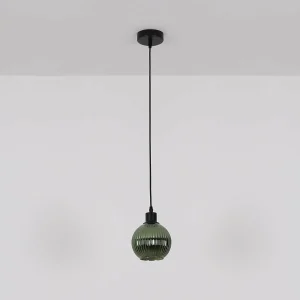 Sale Globo Suspension Zumba, pétrole, Ø 15 cm, verre