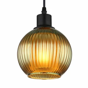 Discount Globo Suspension Zumba, vert/bronze/pétrole, 90 cm, 4 flammes, verre