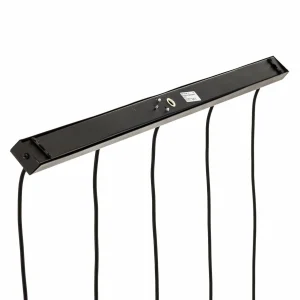 New TEMAR LIGHTING Suspension ZW Tube 170, cinq lampes, noir