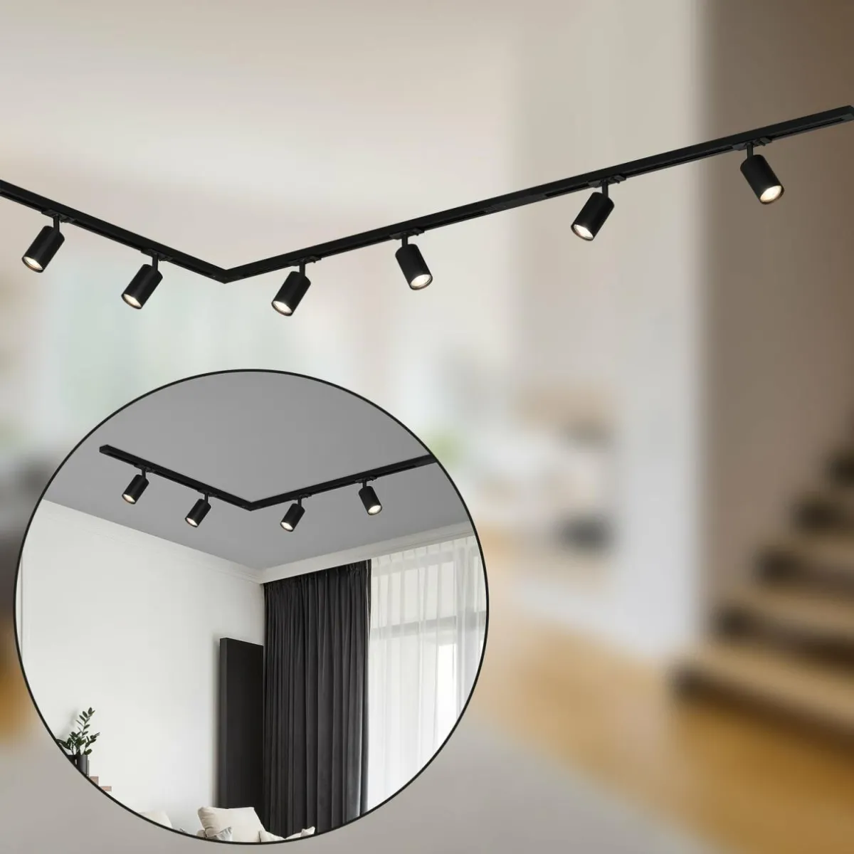 systme_de_lampes_sur_rail_rail__v_noir__spots_m_connecteur_dangle_0.webp Best Sale Briloner Système de lampes sur rail RAIL 230 V noir 6 spots 2,25m connecteur d'angle