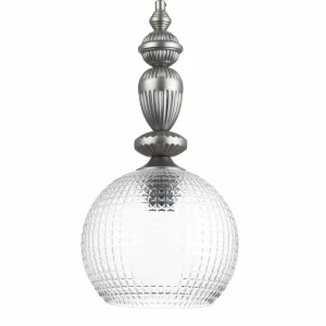 Store Viokef Talisa - suspension avec abat-jour verre décoratif