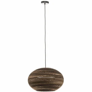 Online Think Paper Suspension Lazy, Ø 44 cm, marron, carton, E27