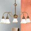 Cheap ORION TILDA - suspension 5 lumières, aspect laiton ancie