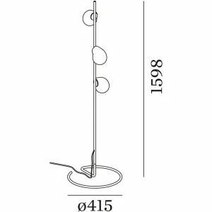 Best Sale Wever & Ducré Lighting WEVER & DUCRÉ Dro 1.0 Comp Lampadaire noir et blanc