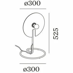 New Wever & Ducré Lighting WEVER & DUCRÉ Mirro lampe table 1.0 noire/chromée